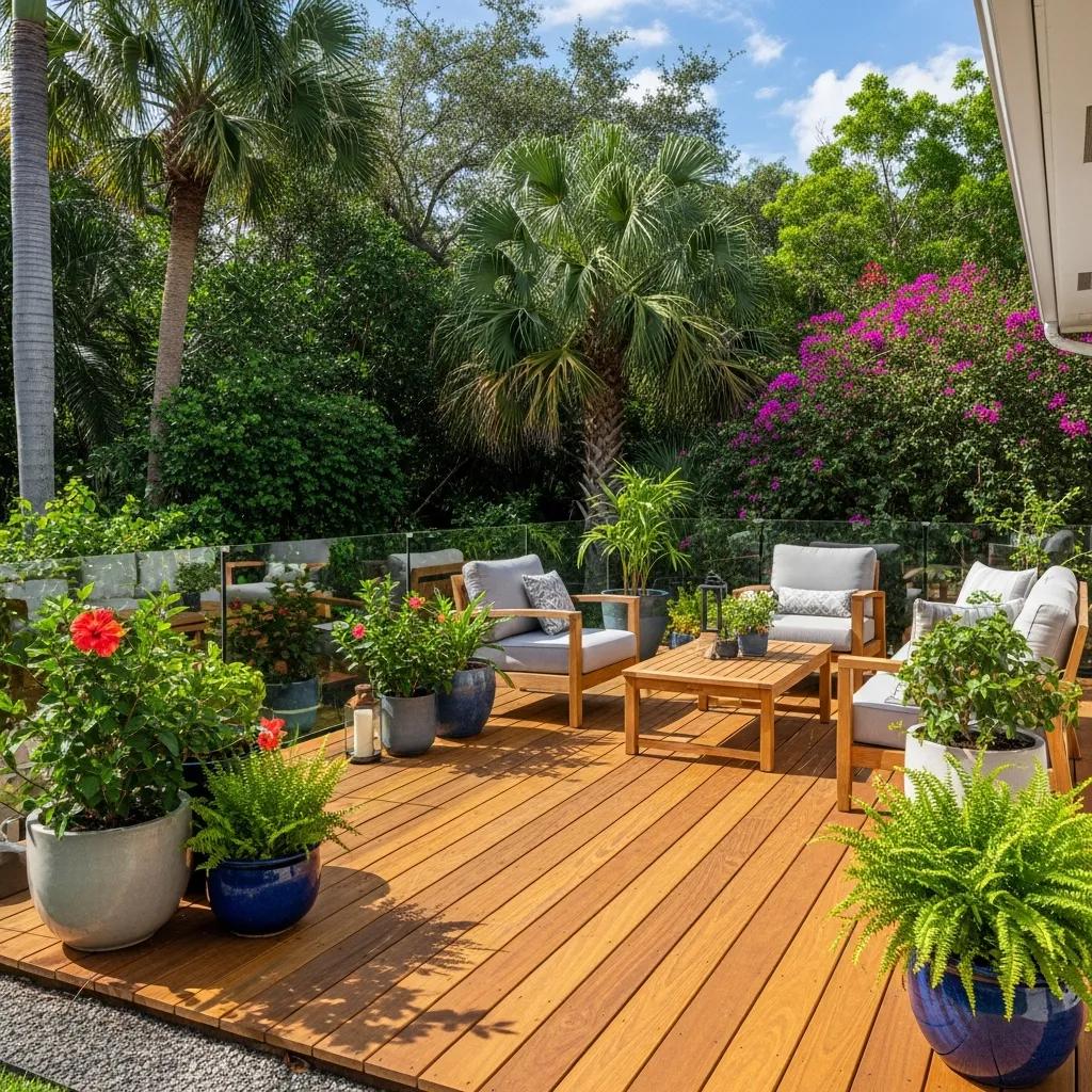 Beautiful custom deck construction showcasing quality craftsmanship and outdoor living design in Tampa