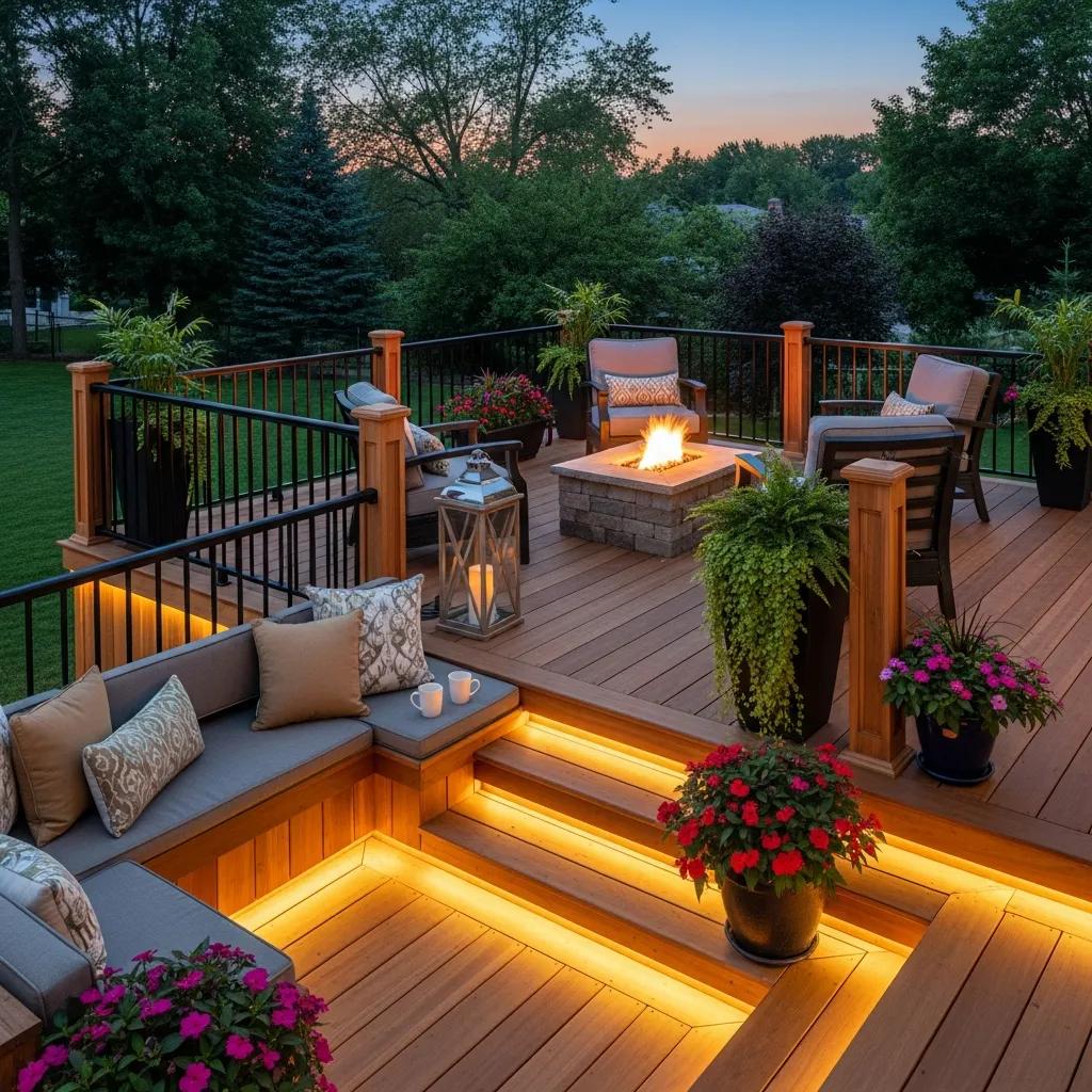 Custom paver patio with outdoor seating and tropical landscaping in Tampa, Florida
